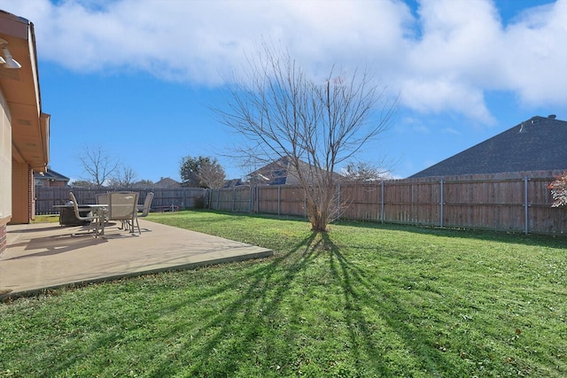 view of yard featuring a patio area