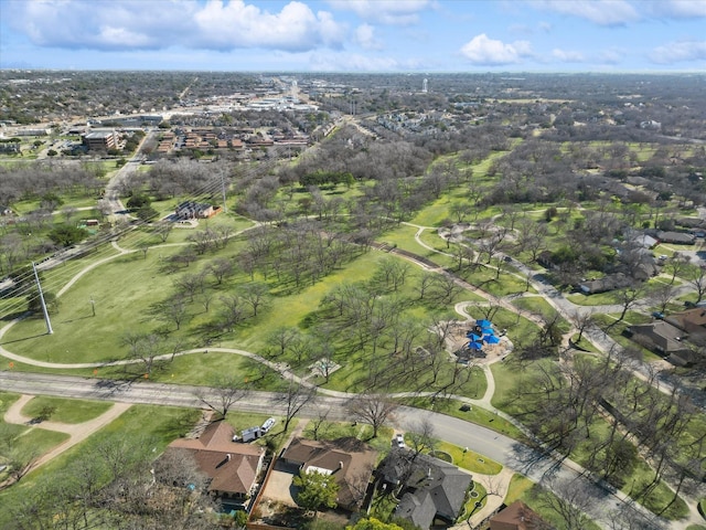 bird's eye view with a residential view