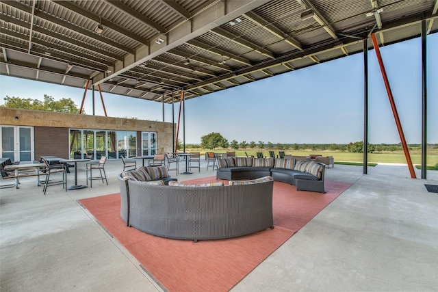 view of patio with an outdoor hangout area