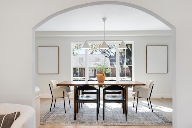 view of dining area