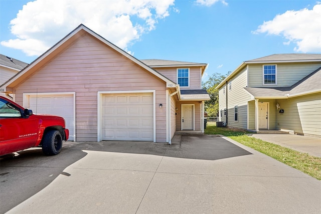 front of property featuring a garage