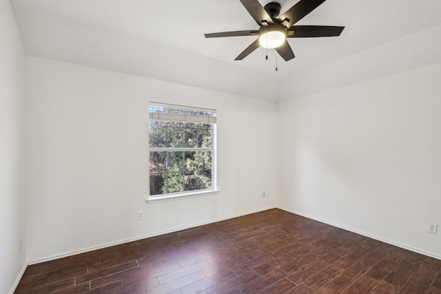 spare room with ceiling fan