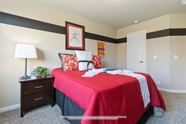 view of carpeted bedroom