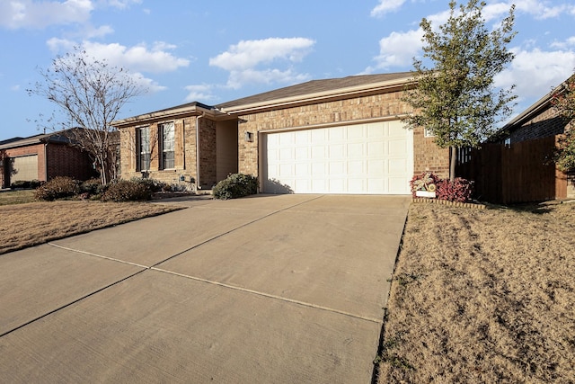 ranch-style home with a garage