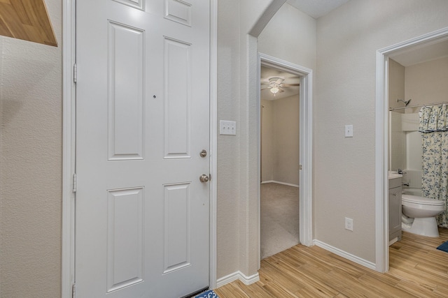 interior space featuring light hardwood / wood-style floors