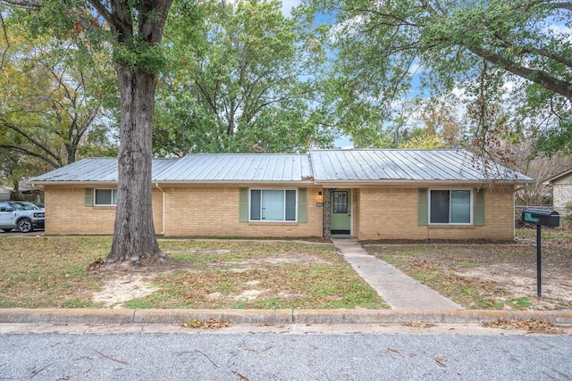 view of single story home