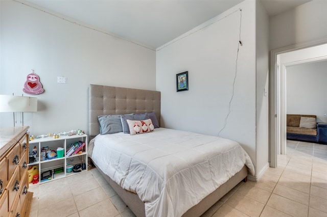 view of tiled bedroom