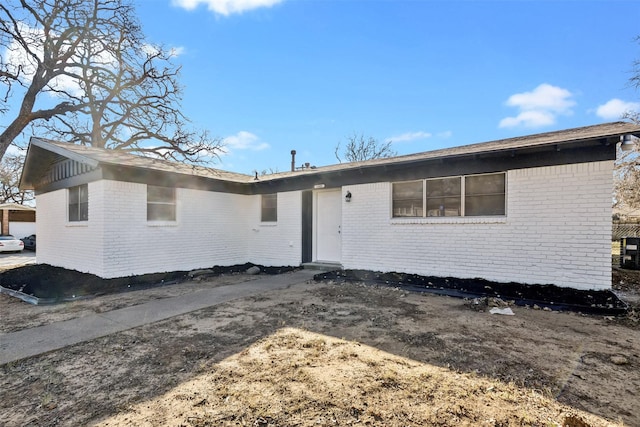 view of single story home