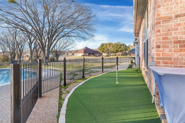 exterior space with a pool