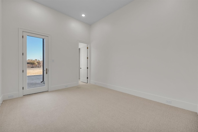 view of carpeted spare room