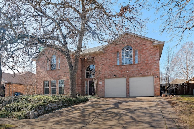 view of property featuring a garage