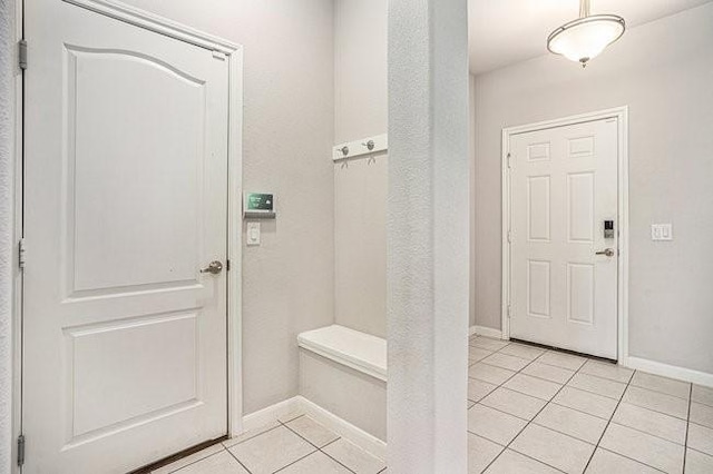 view of tiled foyer entrance