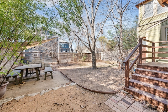 view of yard with a patio