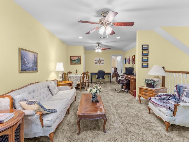 view of carpeted living room