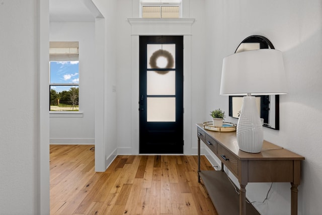 entrance foyer featuring light hardwood / wood-style flooring