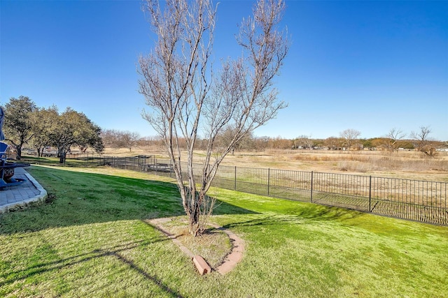 view of yard featuring a rural view