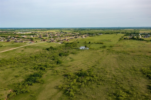 drone / aerial view featuring a rural view