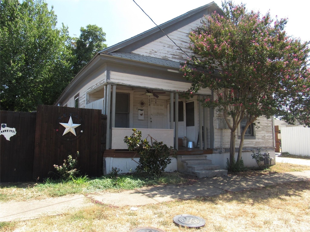 bungalow-style home with a porch