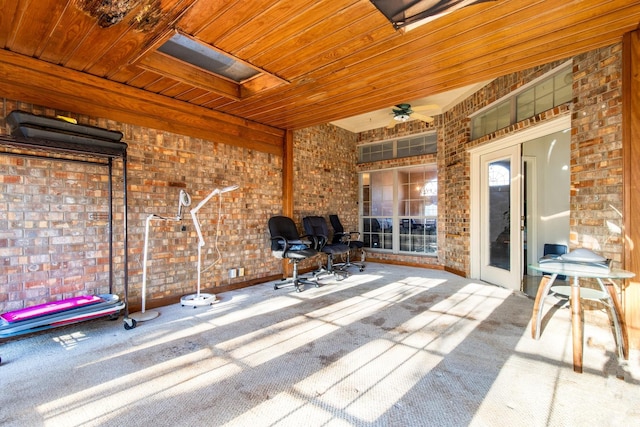 view of patio / terrace with ceiling fan