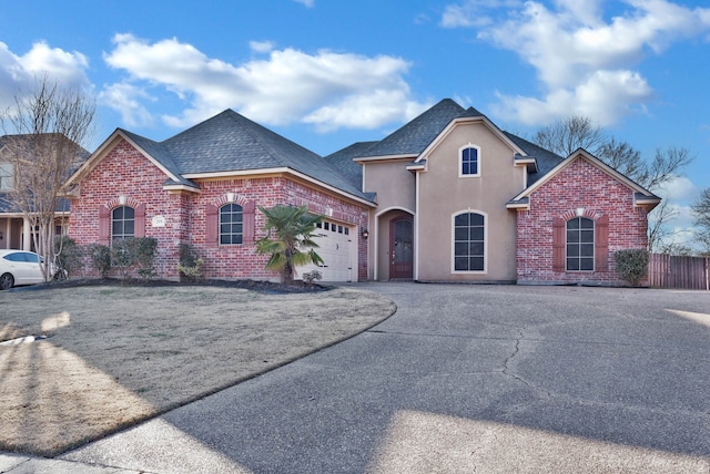 view of property featuring a garage