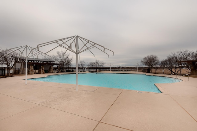 view of pool with a patio area