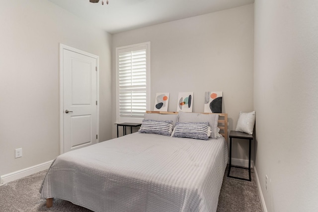 view of carpeted bedroom