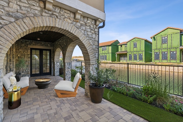 view of patio with french doors