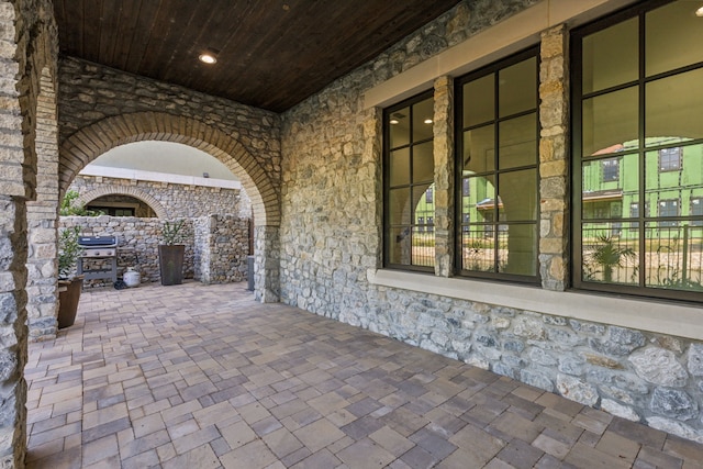 view of patio / terrace featuring grilling area