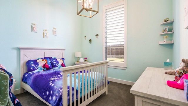 view of carpeted bedroom