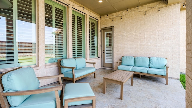 view of patio / terrace with an outdoor living space