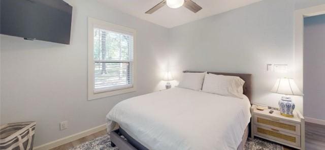 bedroom with ceiling fan