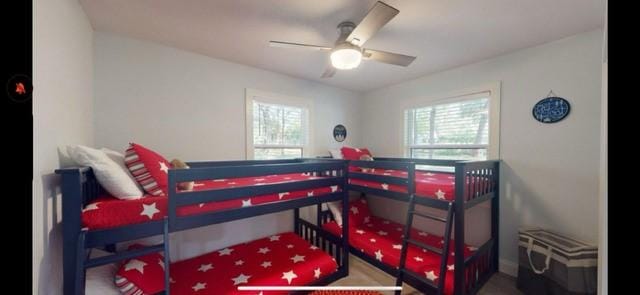 bedroom with ceiling fan