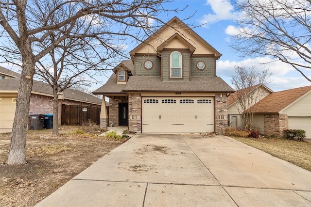 view of front of home featuring a garage