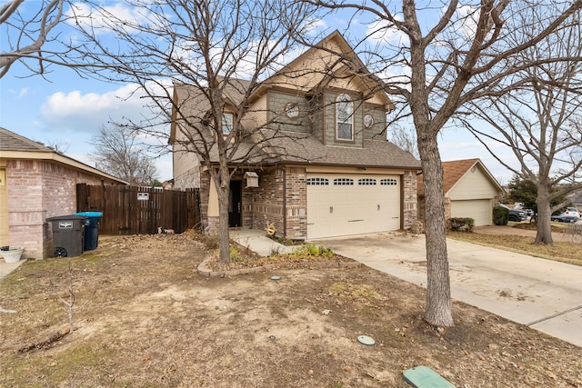 view of front of house featuring a garage