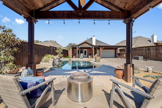 view of pool with a patio area