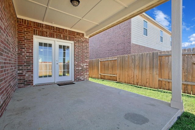 view of patio / terrace with french doors