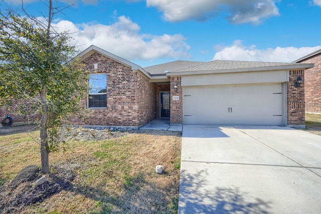 ranch-style home with a garage