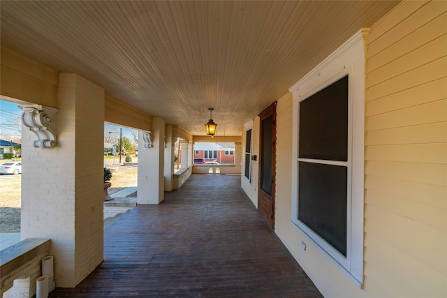 view of patio with a porch