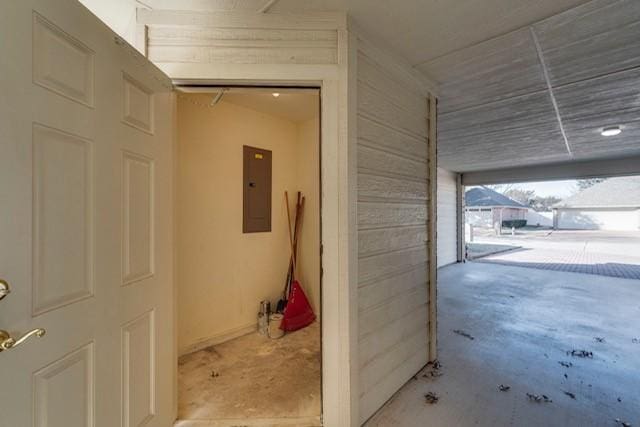 interior space featuring electric panel