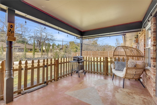 view of patio / terrace featuring area for grilling