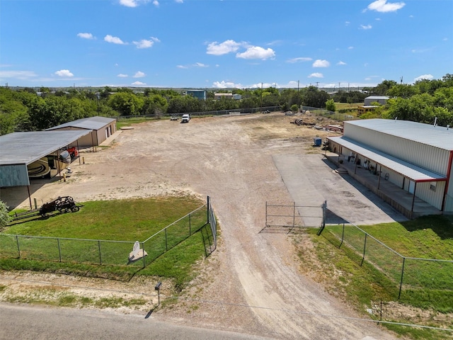 bird's eye view with a rural view