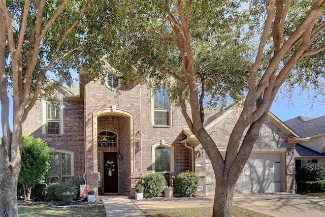 view of front facade with a garage