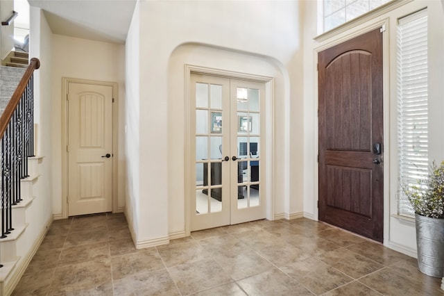 entryway with french doors