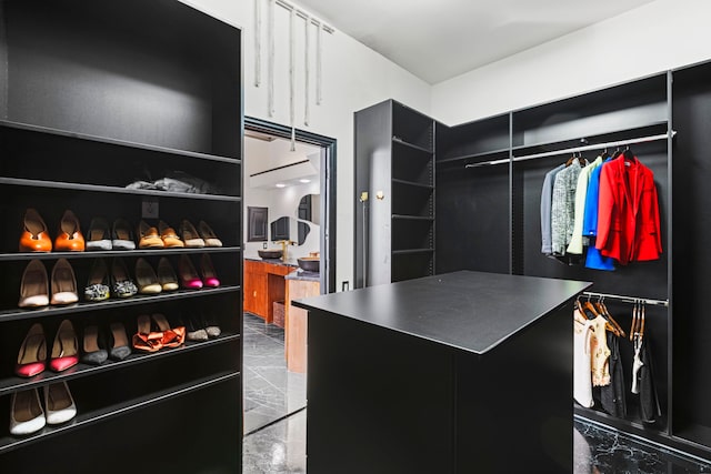 view of walk in closet