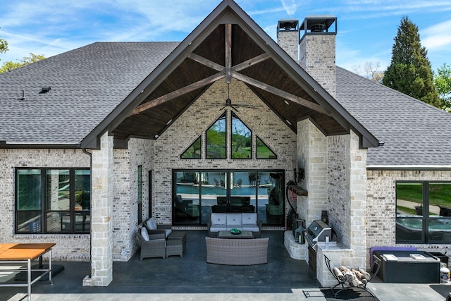 view of patio featuring area for grilling