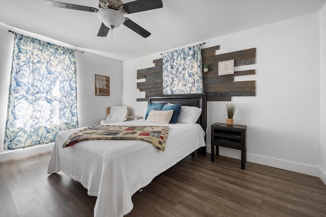 207 Granbury Ct, Granbury, TX 76049 - bedroom featuring wood finished floors, baseboards, and a ceiling fan
