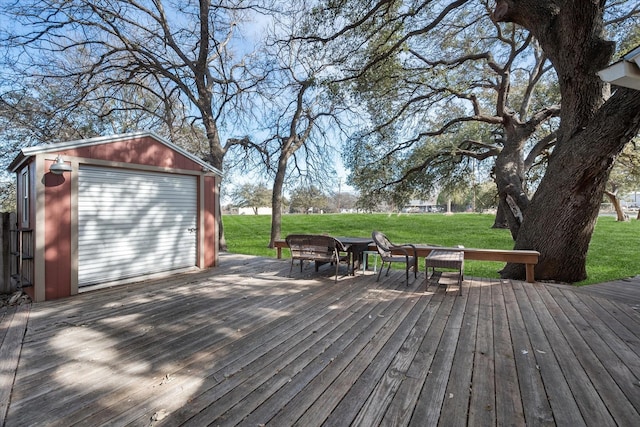 207 Granbury Ct, Granbury, TX 76049 - deck with a yard and an outdoor structure