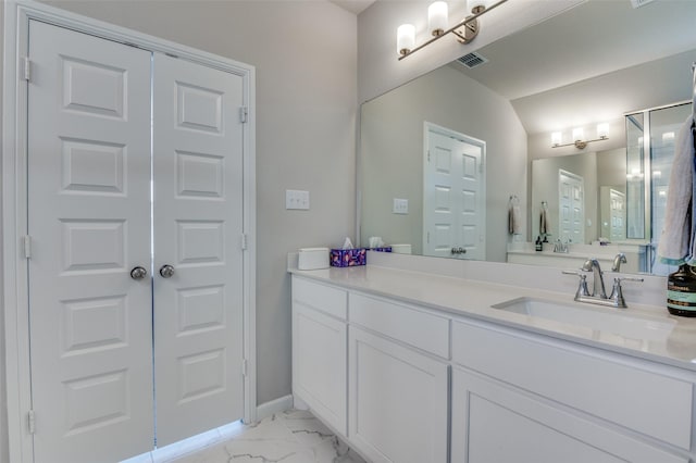 bathroom with vanity