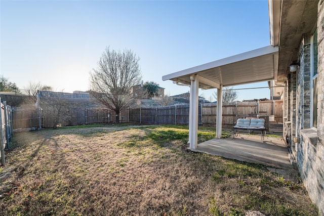 view of yard featuring a patio area