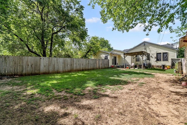 view of yard with a gazebo